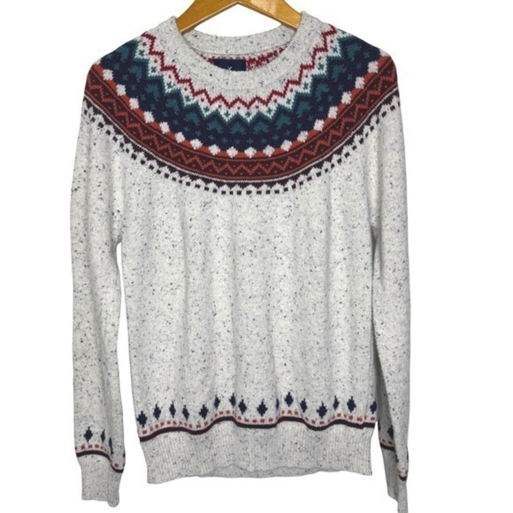 American‎ Eagle Fair Isle Sweater Mens Medium Speckled
